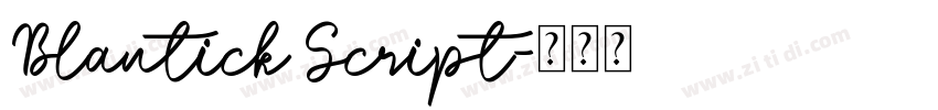 Blantick Script字体转换